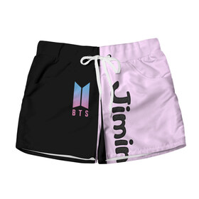 Женские шорты 3D с принтом BTS Jimin в Тюмени, 100% полиэстер | прямой крой, два кармана без застежек по бокам. Мягкая трикотажная резинка на поясе, внутри которой широкие завязки. Длина до середины бедра | bts | jimin | бтс | группа | корейская | музыка | розовый | цветы | черный