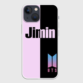 Чехол для iPhone 13 mini с принтом BTS Jimin в Тюмени,  |  | bts | jimin | бтс | группа | корейская | музыка | розовый | цветы | черный
