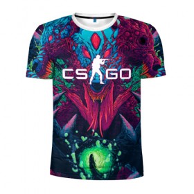 Мужская футболка 3D спортивная с принтом CS-GO Hyper Beast в Тюмени, 100% полиэстер с улучшенными характеристиками | приталенный силуэт, круглая горловина, широкие плечи, сужается к линии бедра | 2019 | computer game | counter strike | cs | cs go | csgo | dota | dota2 | game | howl | hyperbeast | warning | автомат | вой | го | игрок | компьютерная игра | контр страйк | контра | кс | оружие | турнир