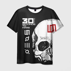 Мужская футболка 3D с принтом 30 Seconds to Mars в Тюмени, 100% полиэфир | прямой крой, круглый вырез горловины, длина до линии бедер | 30 seconds | 30 seconds to mars | 30 stm | mars | thirty seconds to mars | группы | джаред лето | музыка | рок