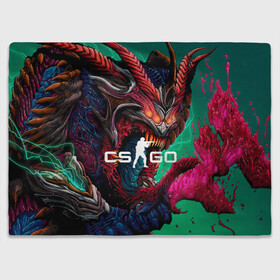 Плед 3D с принтом CS GO  hyper beast skin в Тюмени, 100% полиэстер | закругленные углы, все края обработаны. Ткань не мнется и не растягивается | beast | counterstike | csgo | hyper | hyperbeast | m4a1s | steam | винтовка | контра | кс | ксго | шмотки