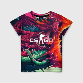 Детская футболка 3D с принтом CS GO  hyper beast skin в Тюмени, 100% гипоаллергенный полиэфир | прямой крой, круглый вырез горловины, длина до линии бедер, чуть спущенное плечо, ткань немного тянется | beast | counterstike | csgo | hyper | hyperbeast | m4a1s | steam | винтовка | контра | кс | ксго | шмотки