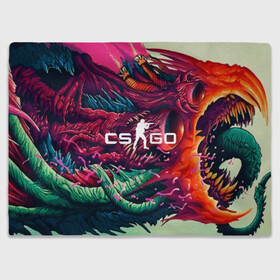 Плед 3D с принтом CS GO  hyper beast skin в Тюмени, 100% полиэстер | закругленные углы, все края обработаны. Ткань не мнется и не растягивается | beast | counterstike | csgo | hyper | hyperbeast | m4a1s | steam | винтовка | контра | кс | ксго | шмотки