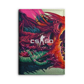 Обложка для автодокументов с принтом CS GO  hyper beast skin в Тюмени, натуральная кожа |  размер 19,9*13 см; внутри 4 больших “конверта” для документов и один маленький отдел — туда идеально встанут права | beast | counterstike | csgo | hyper | hyperbeast | m4a1s | steam | винтовка | контра | кс | ксго | шмотки