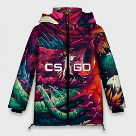 Женская зимняя куртка 3D с принтом CS GO hyper beast skin в Тюмени, верх — 100% полиэстер; подкладка — 100% полиэстер; утеплитель — 100% полиэстер | длина ниже бедра, силуэт Оверсайз. Есть воротник-стойка, отстегивающийся капюшон и ветрозащитная планка. 

Боковые карманы с листочкой на кнопках и внутренний карман на молнии | beast | counterstike | csgo | hyper | hyperbeast | m4a1s | steam | винтовка | контра | кс | ксго | шмотки