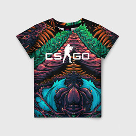 Детская футболка 3D с принтом CS GO  hyper beast skin в Тюмени, 100% гипоаллергенный полиэфир | прямой крой, круглый вырез горловины, длина до линии бедер, чуть спущенное плечо, ткань немного тянется | beast | counterstike | csgo | hyper | hyperbeast | m4a1s | steam | винтовка | контра | кс | ксго | шмотки