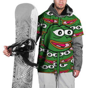 Накидка на куртку 3D с принтом Good / Sad frog  в Тюмени, 100% полиэстер |  | bad | dab | frog | good | kek | pepe | sad | кек | лягушка | мем | мемы | пепе | со смыслом | фрог
