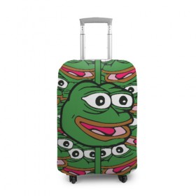 Чехол для чемодана 3D с принтом Good / Sad frog в Тюмени, 86% полиэфир, 14% спандекс | двустороннее нанесение принта, прорези для ручек и колес | bad | dab | frog | good | kek | pepe | sad | кек | лягушка | мем | мемы | пепе | со смыслом | фрог