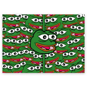 Поздравительная открытка с принтом Good / Sad frog в Тюмени, 100% бумага | плотность бумаги 280 г/м2, матовая, на обратной стороне линовка и место для марки
 | Тематика изображения на принте: bad | dab | frog | good | kek | pepe | sad | кек | лягушка | мем | мемы | пепе | со смыслом | фрог