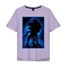Мужская футболка хлопок Oversize с принтом Sonic в Тюмени, 100% хлопок | свободный крой, круглый ворот, “спинка” длиннее передней части | hedgehog | sonic | еж | ежик | игра | соник