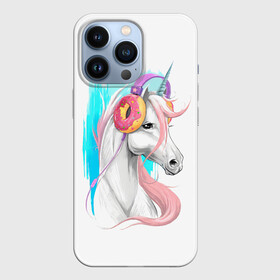 Чехол для iPhone 13 Pro с принтом Music Unicorn Art в Тюмени,  |  | Тематика изображения на принте: волшебный | единорог | единорожик | единорожка | магия | музыка | пончик | пончики