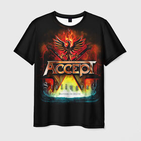 Мужская футболка 3D с принтом Accept в Тюмени, 100% полиэфир | прямой крой, круглый вырез горловины, длина до линии бедер | accept | heavy metal | power metal | группы | метал | музыка | пауэр метал | рок | хэви метал