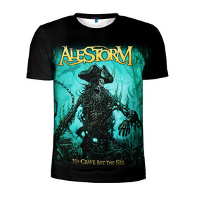 Мужская футболка 3D спортивная с принтом Alestorm в Тюмени, 100% полиэстер с улучшенными характеристиками | приталенный силуэт, круглая горловина, широкие плечи, сужается к линии бедра | Тематика изображения на принте: alestorm | metal | группы | метал | музыка | пауэр метал | рок | фолк метал | хэви метал