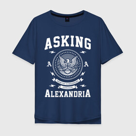 Мужская футболка хлопок Oversize с принтом Asking Alexandria в Тюмени, 100% хлопок | свободный крой, круглый ворот, “спинка” длиннее передней части | Тематика изображения на принте: asking alexandria | аскинг александриа | группы | метал | музыка | рок | хэви метал | электроникор