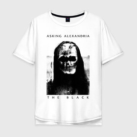 Мужская футболка хлопок Oversize с принтом Asking Alexandria в Тюмени, 100% хлопок | свободный крой, круглый ворот, “спинка” длиннее передней части | Тематика изображения на принте: asking alexandria | аскинг александриа | группы | метал | музыка | рок | хэви метал | электроникор