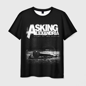 Мужская футболка 3D с принтом Asking Alexandria в Тюмени, 100% полиэфир | прямой крой, круглый вырез горловины, длина до линии бедер | Тематика изображения на принте: asking alexandria | аскинг александриа | группы | метал | музыка | рок | хэви метал | электроникор