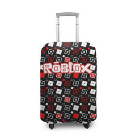 Чехол для чемодана 3D с принтом Roblox в Тюмени, 86% полиэфир, 14% спандекс | двустороннее нанесение принта, прорези для ручек и колес | game | gamer | logo | roblox | игры | логотип | роблокс