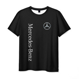 Мужская футболка 3D с принтом MERCEDES BENZ CARBON в Тюмени, 100% полиэфир | прямой крой, круглый вырез горловины, длина до линии бедер | amg | auto | carbon | mercedes | mercedes benz | sport | авто | автомобиль | автомобильные | амг | бренд | карбон | марка | машины | мерседес | спорт