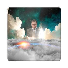 Магнит виниловый Квадрат с принтом Elon Musk Thinker (Илон Маск) в Тюмени, полимерный материал с магнитным слоем | размер 9*9 см, закругленные углы | Тематика изображения на принте: elon musk | space | space x | tesla | дым | илон маск | инопланетяне | космос | личность | мыслитель | облака | планета | ракета | спейс | тесла | философ | шаттл