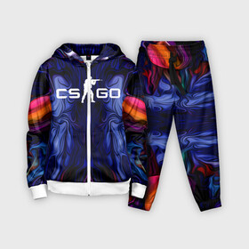 Детский костюм 3D с принтом CS GO WAVES SKIN в Тюмени,  |  | action | astralis | awp | counter strike | cs go | cs go global offensive | cybersport | faze clan | game | gamer | hyper beast | shooter | skin | team liquid | киберспорт | оружие | скины