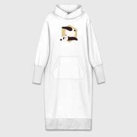 Платье удлиненное хлопок с принтом Панда Йога в Тюмени,  |  | panda | yoga | йога | панда | панды | фитнес
