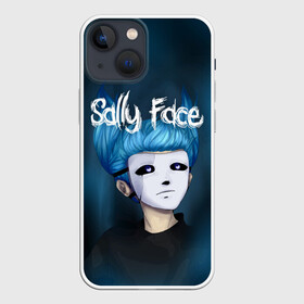 Чехол для iPhone 13 mini с принтом SALLY FACE в Тюмени,  |  | blue | face | fisher | game | games | gizmo | hair | larry | mask | sally | волосы | гизмо | голубые | игра | игры | ларри | маска | протез | сали | салли | синие | синий | триллер | ужасы | фейс | фишер | фэйс | хоррор