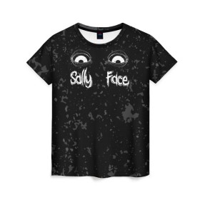 Женская футболка 3D с принтом SALLY FACE Eyes в Тюмени, 100% полиэфир ( синтетическое хлопкоподобное полотно) | прямой крой, круглый вырез горловины, длина до линии бедер | Тематика изображения на принте: blue | face | fisher | game | games | gizmo | hair | larry | mask | sally | волосы | гизмо | голубые | игра | игры | ларри | маска | протез | сали | салли | синие | синий | триллер | ужасы | фейс | фишер | фэйс | хоррор