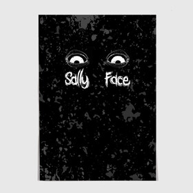 Постер с принтом SALLY FACE Eyes в Тюмени, 100% бумага
 | бумага, плотность 150 мг. Матовая, но за счет высокого коэффициента гладкости имеет небольшой блеск и дает на свету блики, но в отличии от глянцевой бумаги не покрыта лаком | blue | face | fisher | game | games | gizmo | hair | larry | mask | sally | волосы | гизмо | голубые | игра | игры | ларри | маска | протез | сали | салли | синие | синий | триллер | ужасы | фейс | фишер | фэйс | хоррор