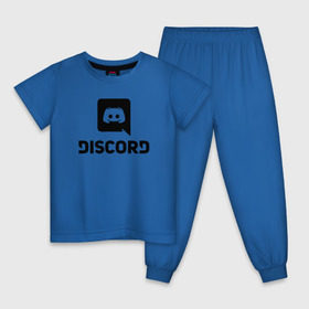 Детская пижама хлопок с принтом DISCORD в Тюмени, 100% хлопок |  брюки и футболка прямого кроя, без карманов, на брюках мягкая резинка на поясе и по низу штанин
 | Тематика изображения на принте: дискорд | игры | скайп