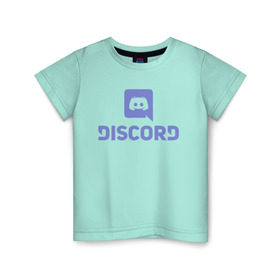 Детская футболка хлопок с принтом Discord в Тюмени, 100% хлопок | круглый вырез горловины, полуприлегающий силуэт, длина до линии бедер | Тематика изображения на принте: дискорд | игры | связь | скайп