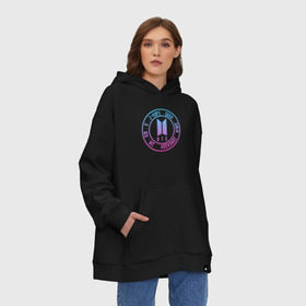 Худи SuperOversize хлопок с принтом BTS LOVE YOURSELF в Тюмени, 70% хлопок, 30% полиэстер, мягкий начес внутри | карман-кенгуру, эластичная резинка на манжетах и по нижней кромке, двухслойный капюшон
 | bangtan boys | bt21 | bts | bts army | bts stickers | j hope | jimin | jin | jungkook | k pop | rap monster | rapmon | suga | v | бтс | корея | стикеры bts