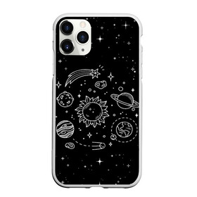 Чехол для iPhone 11 Pro Max матовый с принтом Космос нарисованный в Тюмени, Силикон |  | Тематика изображения на принте: nasa | астрономия | вселенная | галактика | звёзды | земля | комета | марс | метеорит | небо | планета | планеты | рисунок | сатурн | солнце | спутник | юпитер
