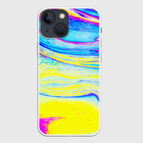 Чехол для iPhone 13 mini с принтом Разводы красок в Тюмени,  |  | abstraction | watercolor | абстракция красок | брызги красок | живопись | краска | потертость красок | размытые краски | текстуры | яркие | яркие краски
