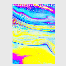 Скетчбук с принтом Разводы красок в Тюмени, 100% бумага
 | 48 листов, плотность листов — 100 г/м2, плотность картонной обложки — 250 г/м2. Листы скреплены сверху удобной пружинной спиралью | Тематика изображения на принте: abstraction | watercolor | абстракция красок | брызги красок | живопись | краска | потертость красок | размытые краски | текстуры | яркие | яркие краски