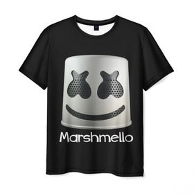 Мужская футболка 3D с принтом Marshmello в Тюмени, 100% полиэфир | прямой крой, круглый вырез горловины, длина до линии бедер | marshmello | диджей | клуб | клубная музыка | маршмеллоу | маршмэлло | маршмэллоу | музыка | электронная