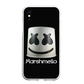Чехол для iPhone XS Max матовый с принтом Marshmello в Тюмени, Силикон | Область печати: задняя сторона чехла, без боковых панелей | marshmello | диджей | клуб | клубная музыка | маршмеллоу | маршмэлло | маршмэллоу | музыка | электронная