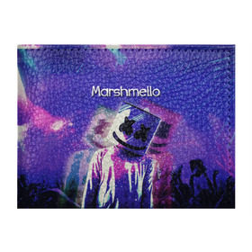 Обложка для студенческого билета с принтом Marshmello в Тюмени, натуральная кожа | Размер: 11*8 см; Печать на всей внешней стороне | marshmello | диджей | клуб | клубная музыка | маршмеллоу | маршмэлло | маршмэллоу | музыка | электронная
