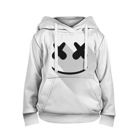 Детская толстовка 3D с принтом Marshmello в Тюмени, 100% полиэстер | двухслойный капюшон со шнурком для регулировки, мягкие манжеты на рукавах и по низу толстовки, спереди карман-кенгуру с мягким внутренним слоем | Тематика изображения на принте: marshmello | диджей | клуб | клубная музыка | маршмеллоу | маршмэлло | маршмэллоу | музыка | электронная