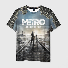 Мужская футболка 3D с принтом Metro в Тюмени, 100% полиэфир | прямой крой, круглый вырез горловины, длина до линии бедер | exodus | metro | stalker | артем | исход | метро | сталкер | эксодус