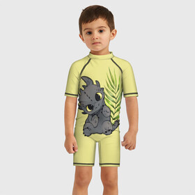 Детский купальный костюм 3D с принтом ночная фурия в Тюмени, Полиэстер 85%, Спандекс 15% | застежка на молнии на спине | night fury | беззубик | дракон | как приручить дракона | ночная фурия