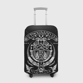Чехол для чемодана 3D с принтом Black Sabbath в Тюмени, 86% полиэфир, 14% спандекс | двустороннее нанесение принта, прорези для ручек и колес | black sabbath | hard rock | heavy metal | блэк сабат | группы | метал | музыка | оззи осборн | рок | хард рок | хэви метал
