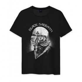 Мужская футболка хлопок с принтом Black Sabbath в Тюмени, 100% хлопок | прямой крой, круглый вырез горловины, длина до линии бедер, слегка спущенное плечо. | black sabbath | hard rock | heavy metal | блэк сабат | группы | метал | музыка | оззи осборн | рок | хард рок | хэви метал