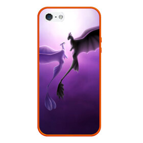 Чехол для iPhone 5/5S матовый с принтом как приручить дракона в Тюмени, Силикон | Область печати: задняя сторона чехла, без боковых панелей | light fury | night fury | беззубик | дракон | как приручить дракона | ночная фурия