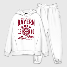 Мужской костюм хлопок OVERSIZE с принтом Бавария в Тюмени,  |  | bayern | fc bayern munchen | fcb | бавария | бундеслига | германия | мюнхенская бавария | форма | футбол | футболист | футбольная | футбольный клуб | футбольный клуб бавария мюнхен