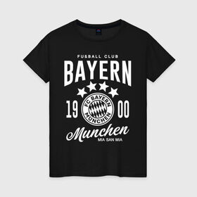 Женская футболка хлопок с принтом Бавария в Тюмени, 100% хлопок | прямой крой, круглый вырез горловины, длина до линии бедер, слегка спущенное плечо | bayern | fc bayern munchen | fcb | бавария | бундеслига | германия | мюнхенская бавария | форма | футбол | футболист | футбольная | футбольный клуб | футбольный клуб бавария мюнхен