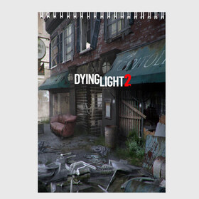 Скетчбук с принтом DyingLight2 в Тюмени, 100% бумага
 | 48 листов, плотность листов — 100 г/м2, плотность картонной обложки — 250 г/м2. Листы скреплены сверху удобной пружинной спиралью | baggie | dying light | game | good night good luck | survival horror | techland | the following | zombie | багги | зараженные | зомби | игры