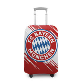 Чехол для чемодана 3D с принтом Бавария в Тюмени, 86% полиэфир, 14% спандекс | двустороннее нанесение принта, прорези для ручек и колес | bayern | fc bayern munchen | fcb | бавария | бундеслига | германия | мюнхенская бавария | форма | футбол | футболист | футбольная | футбольный клуб | футбольный клуб бавария мюнхен