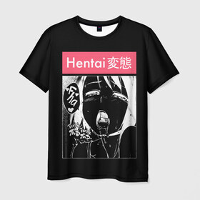 Мужская футболка 3D с принтом Hentai в Тюмени, 100% полиэфир | прямой крой, круглый вырез горловины, длина до линии бедер | Тематика изображения на принте: ahegao | anime | kodome | manga | senpai | аниме | анимэ | ахегао | кодоме | манга | меха | сенпай | юри | яой
