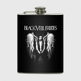 Фляга с принтом Black Veil Brides в Тюмени, металлический корпус | емкость 0,22 л, размер 125 х 94 мм. Виниловая наклейка запечатывается полностью | Тематика изображения на принте: black veil brides | heavy matal | metal | post hardcore | группы | метал | музыка | рок | хэви метал | эмо