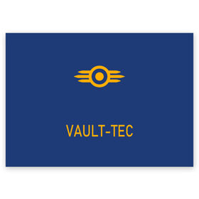 Поздравительная открытка с принтом РЮКЗАК VAULT-TEC в Тюмени, 100% бумага | плотность бумаги 280 г/м2, матовая, на обратной стороне линовка и место для марки
 | Тематика изображения на принте: 101 | 111 | 13 | 76 | atom cats | bethesda | brotherhood of steel | fallout | nuka cola | outcast | tunnel snakes | vault | war | братство стали | бункер | война | убежище | фолаут | фоллаут | ядеркола